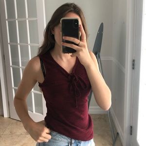 Burgundy tank top